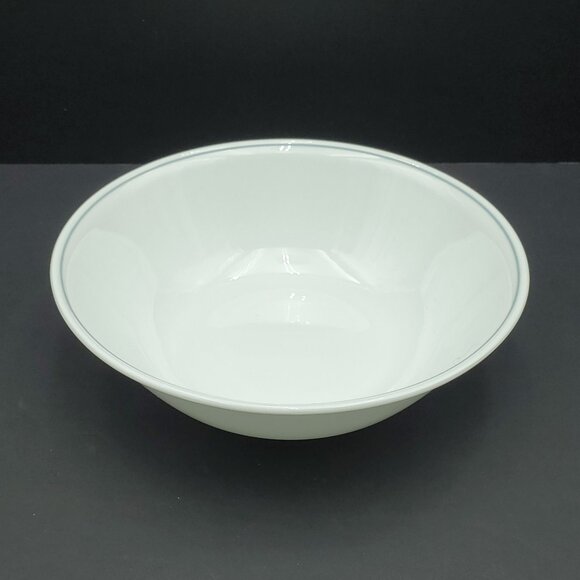 Corelle Gray Band Vegetable Serving Bowl Apricot Grove Solitary Silk Blossoms - Picture 3 of 6